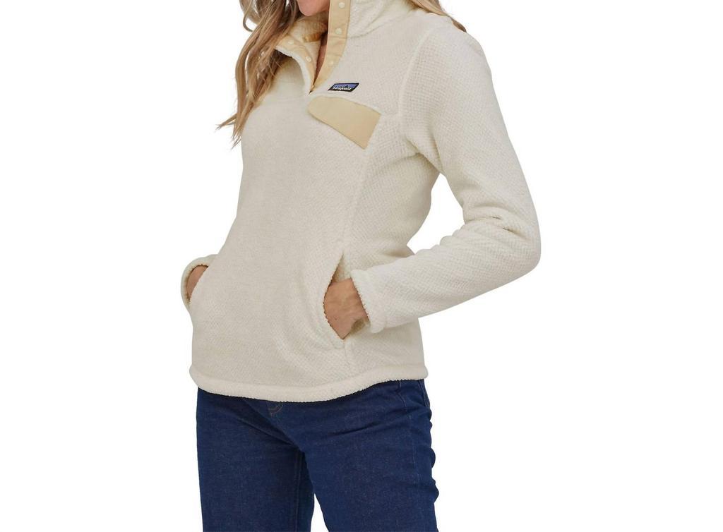 商品Patagonia|Women Re-Tool Snap-T Fleece Pullover In Raw Linen: White X-Dye,价格¥742,第1张图片