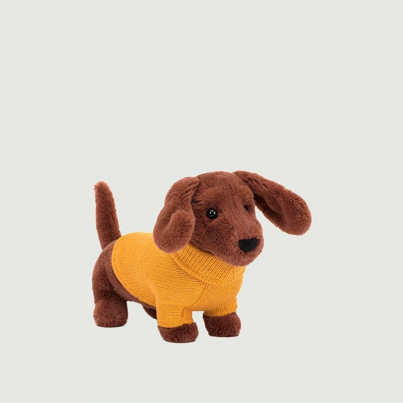 商品Jellycat|Yellow wiener dog sweatshirt Dark Brown JELLYCAT,价格¥282,第1张图片