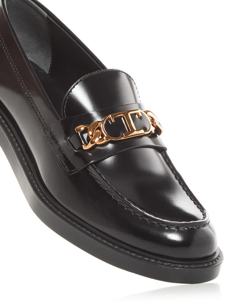 Women's T Chain Moc Toe Loafers 商品