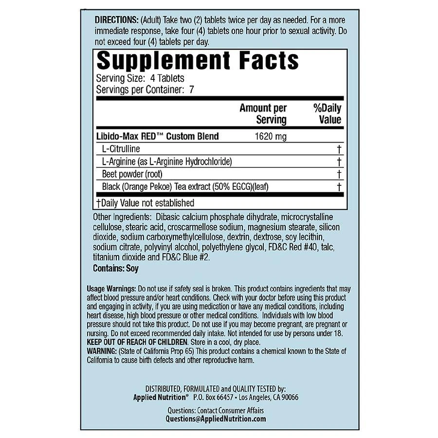 商品Libido-Max|Nitric Oxide Performance Booster,价格¥110,第2张图片详细描述