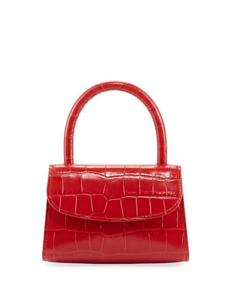 商品by FAR|Mini Croc-Embossed Leather 手提包, Red,价格¥2747,第2张图片详细描述