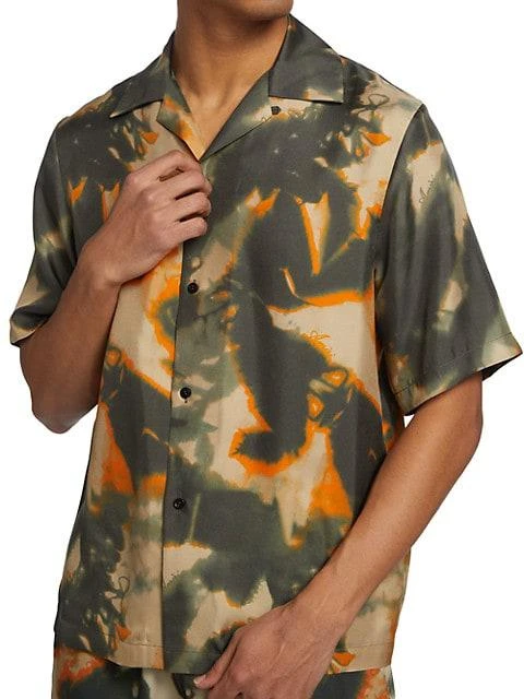 All Over Tie-Dye Camo-Print Camp Shirt 商品