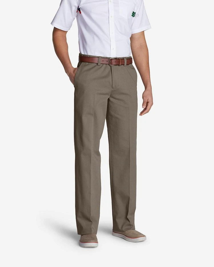 商品Eddie Bauer|Men&#39;s Wrinkle-Free Relaxed Fit Comfort Waist Flat Front Casual Performance Chino Pants,价格¥485,第3张图片详细描述