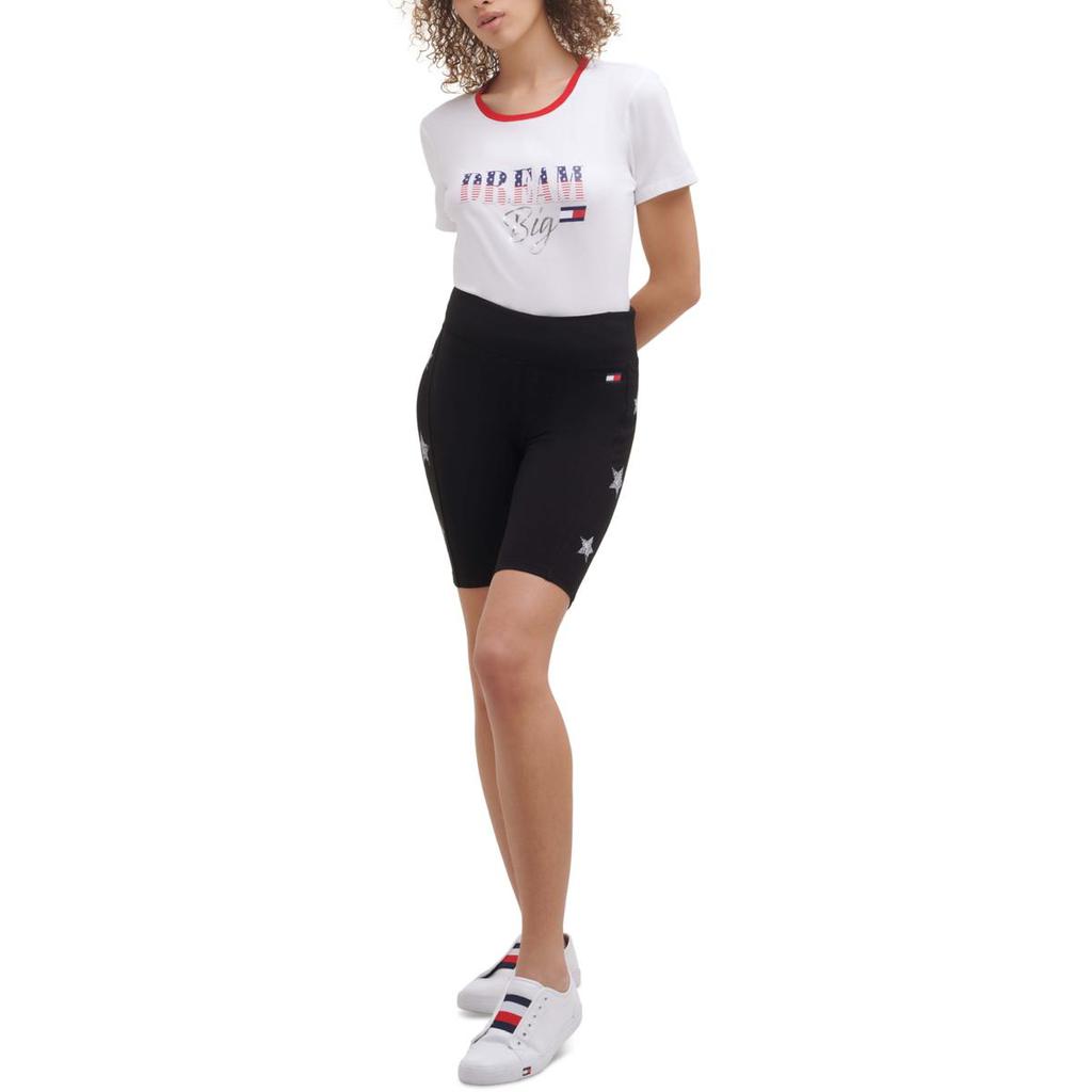 Tommy Hilfiger Sport Womens Printed Fitness Bike Short商品第1张图片规格展示