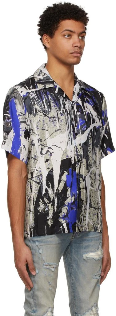 商品AMIRI|Black & Blue Paint Splatter Bowling Shirt,价格¥3255,第2张图片详细描述