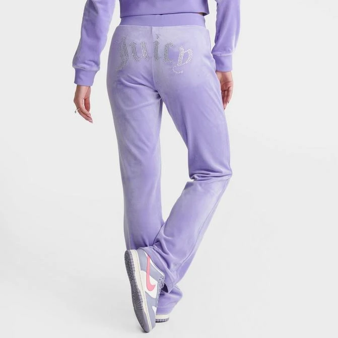 商品Juicy Couture|Women's Juicy Couture OG Big Bling Velour Track Pants,价格¥489,第1张图片