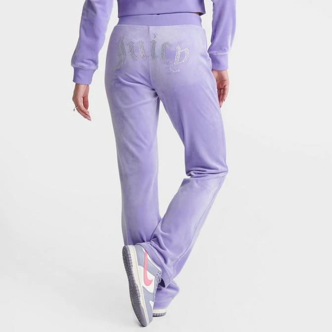 商品Juicy Couture|Women's Juicy Couture OG Big Bling Velour Track Pants,价格¥447,第1张图片