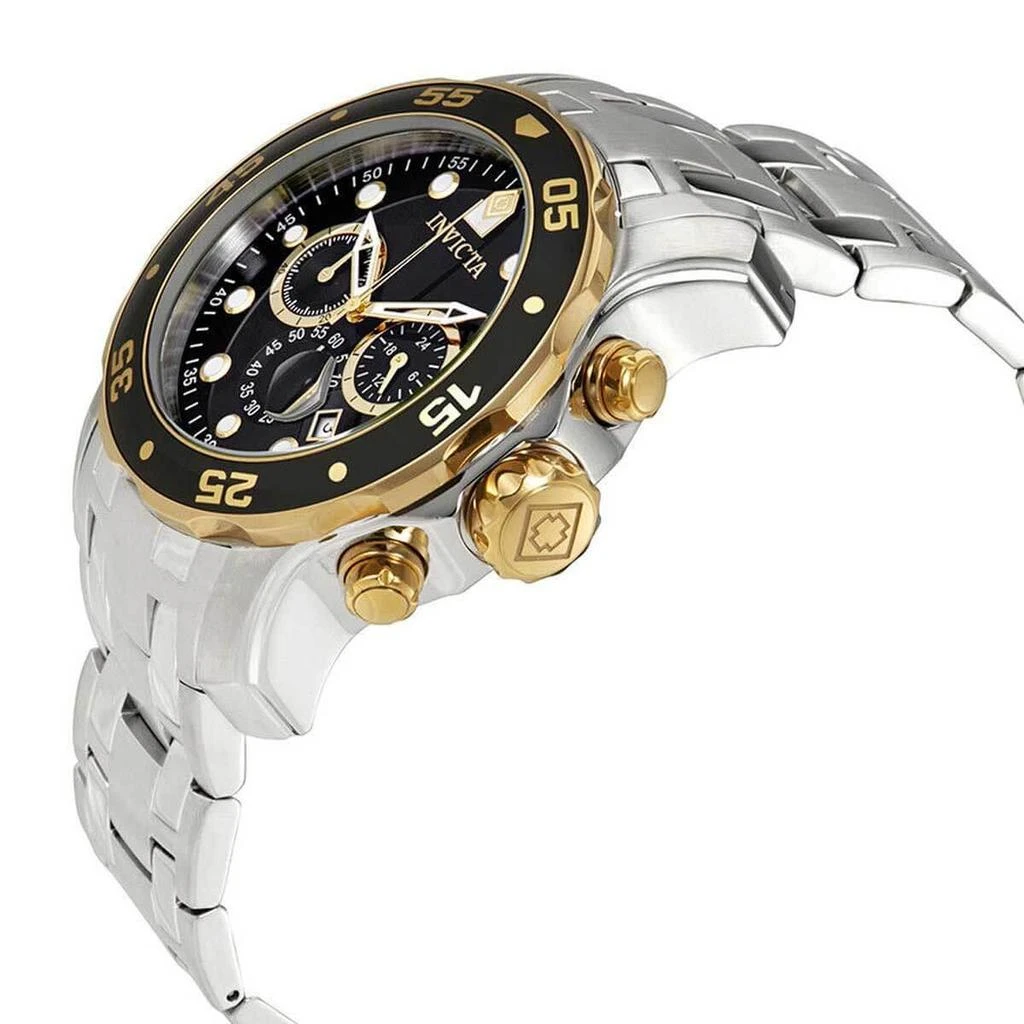 商品Invicta|Invicta Men's Chronograph Watch - Pro Diver Black Dial Bracelet | 80039,价格¥733,第3张图片详细描述