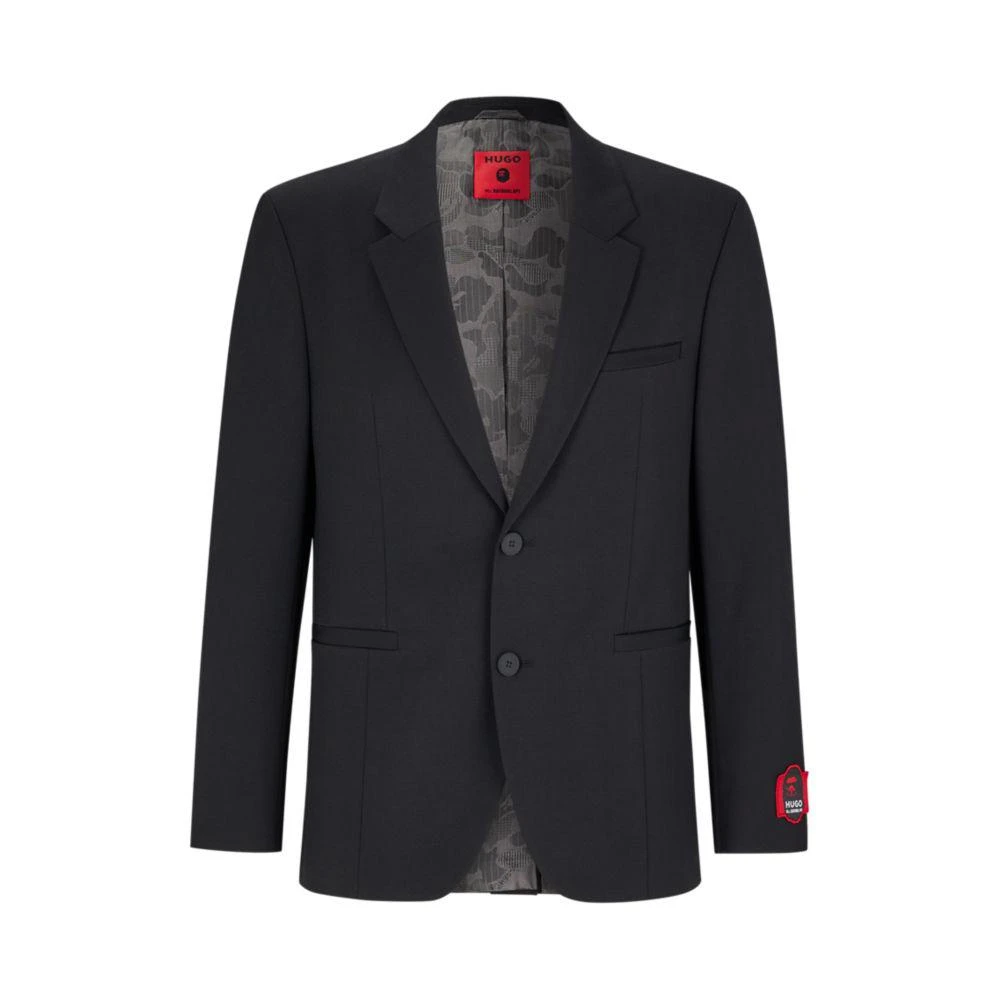 商品Hugo Boss|Relaxed-fit jacket in a stretch-wool blend,价格¥2361,第1张图片