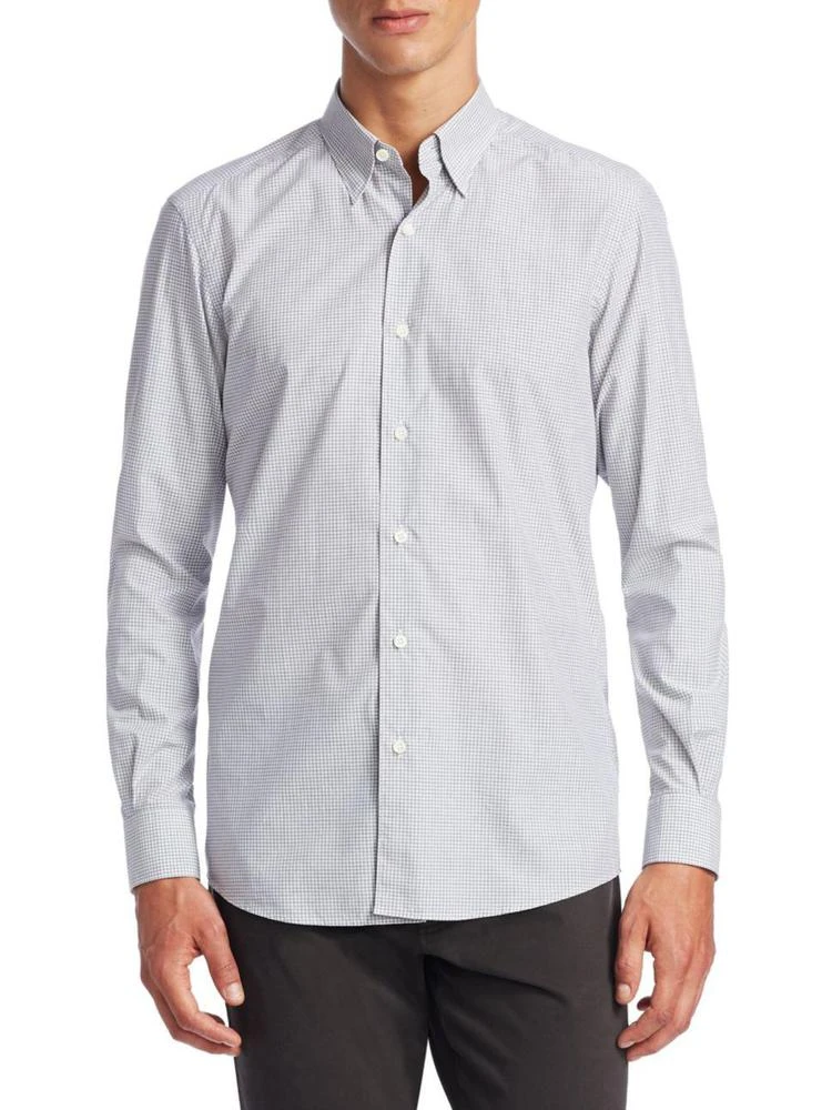 商品Zegna|Gingham Cotton Casual Button-Down Shirt,价格¥1393,第1张图片