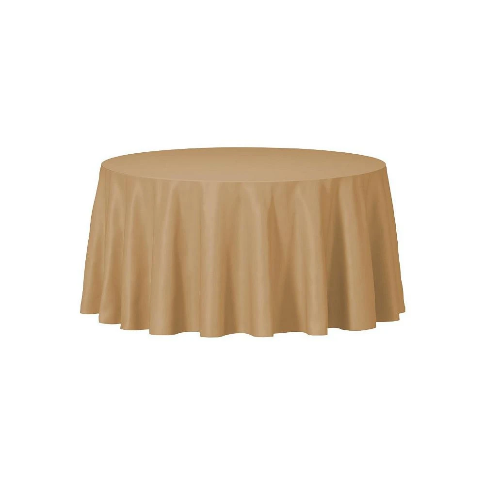 商品Smarty Had A Party|84" Gold Round Disposable Plastic Tablecloths (96 Tablecloths),价格¥1154,第1张图片