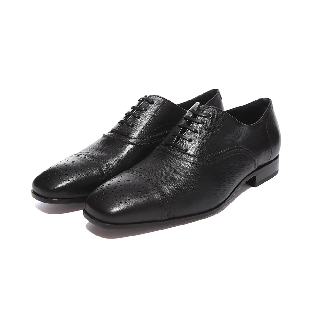 SALVATORE FERRAGAMO 男款黑色牛皮商务休闲皮鞋 0629302 商品
