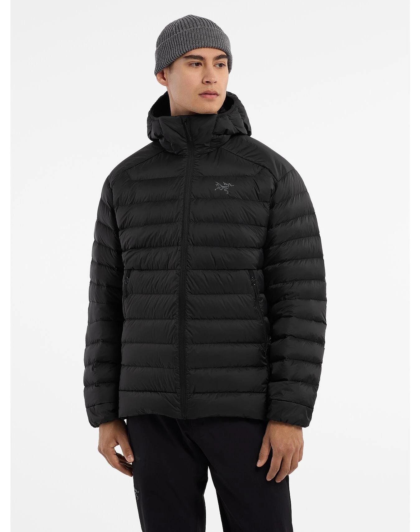 商品Arc'teryx|Arc'teryx 男士户外滑雪服上装 MENSCERIUMHOODYBLACK 黑色,价格¥3589,第3张图片详细描述