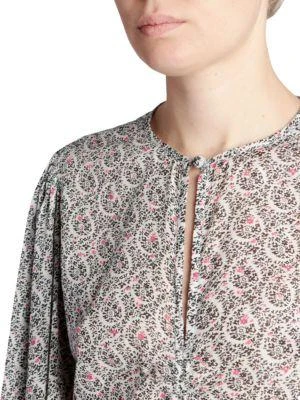 商品Isabel Marant|Marili Ruched Blouson-Sleeve Dress,价格¥750,第5张图片详细描述