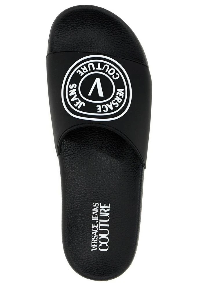 商品Versace|Versace Jeans Couture Logo Embossed Flat Slides,价格¥445,第3张图片详细描述