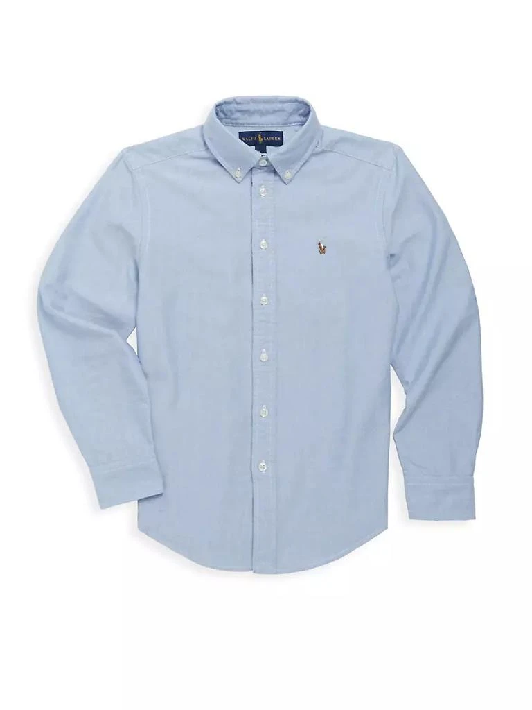 商品Ralph Lauren|小童 & 男童棉质牛津运动衬衫,价格¥406,第1张图片
