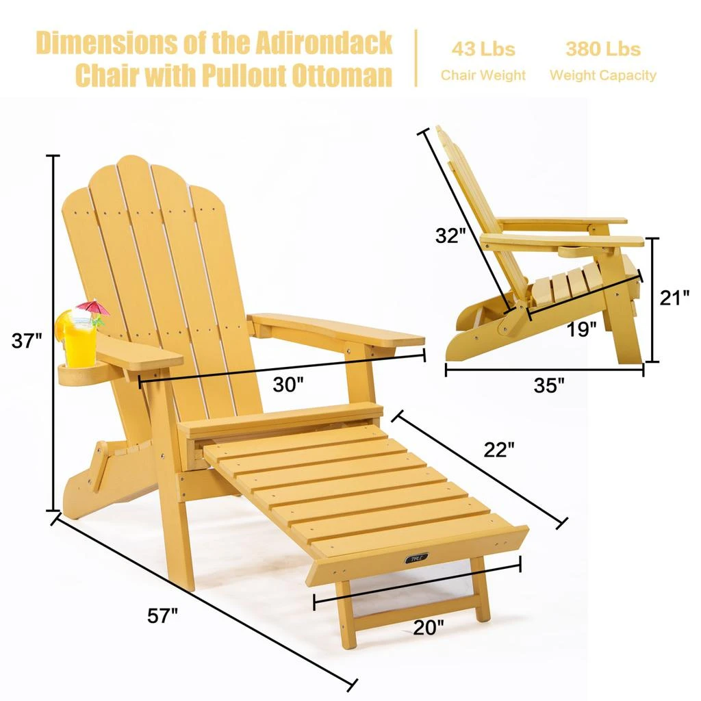 商品Simplie Fun|TALE Folding Adirondack Chair,价格¥2266,第5张图片详细描述