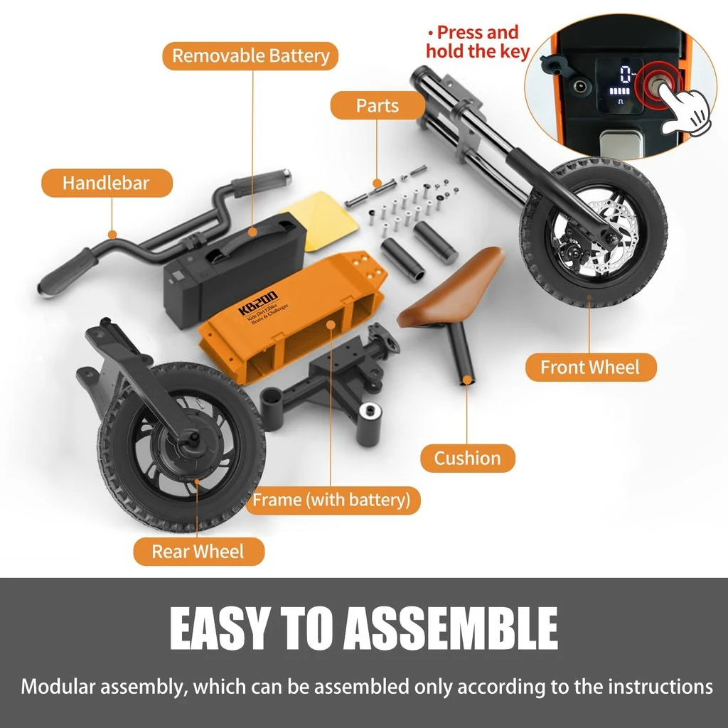商品Streamdale Furniture|Streamdale Children's outdoor off-road electric bicycle,价格¥5369,第3张图片详细描述