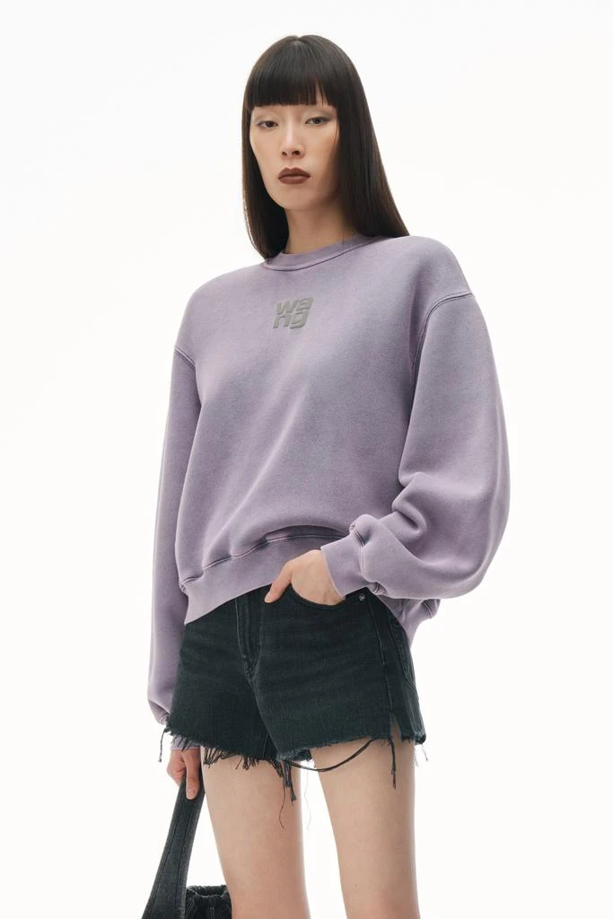 商品Alexander Wang|puff logo sweatshirt in structured terry,价格¥1240,第1张图片