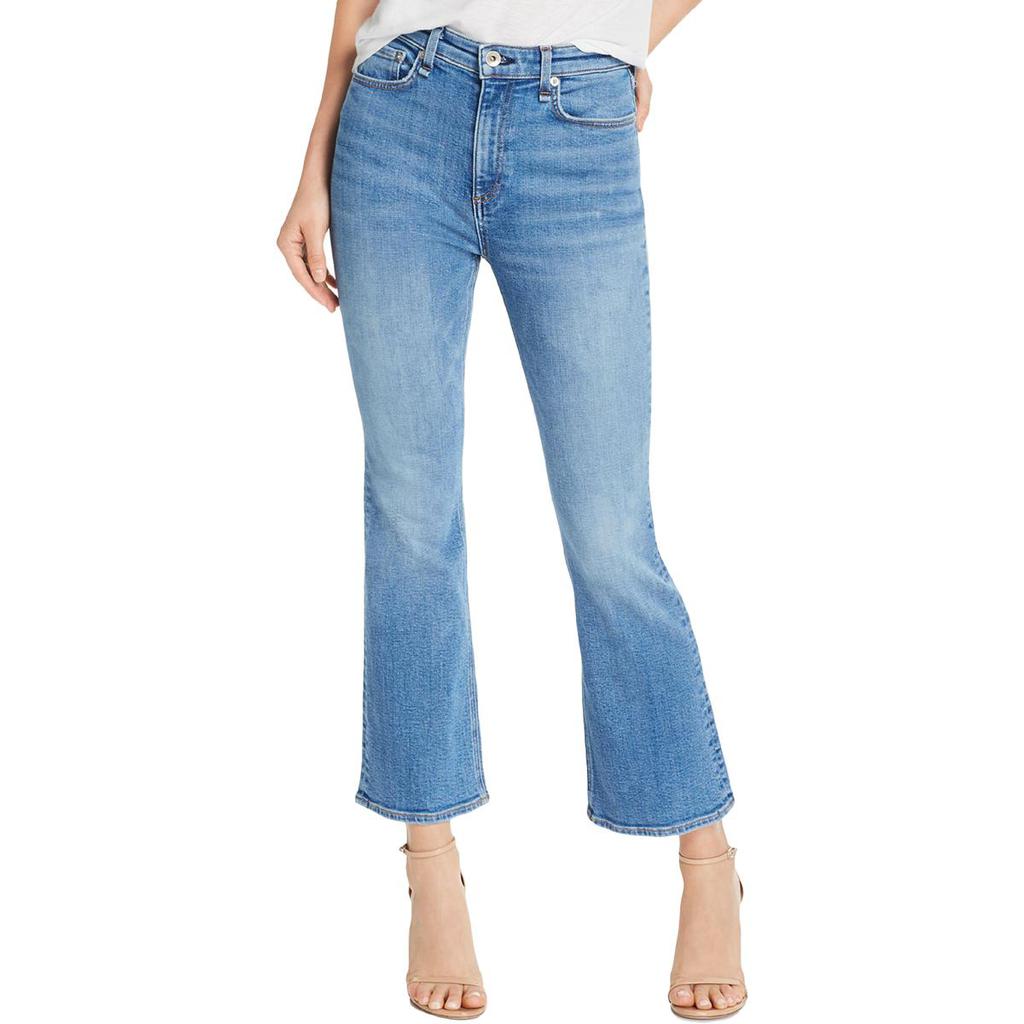 Rag & Bone Womens Nina High Waist Cropped Flare Jeans商品第1张图片规格展示