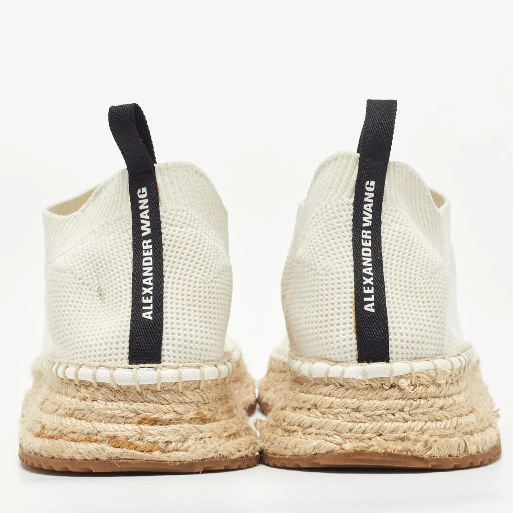 商品Alexander Wang|Alexander Wang Off White Knit Fabric Dylan Espadrille Flats Size 40,价格¥1694,第5张图片详细描述