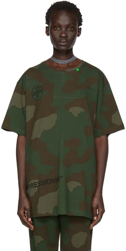 商品Off-White|Multicolor Camo Stencil Over T-Shirt,价格¥1146,第1张图片