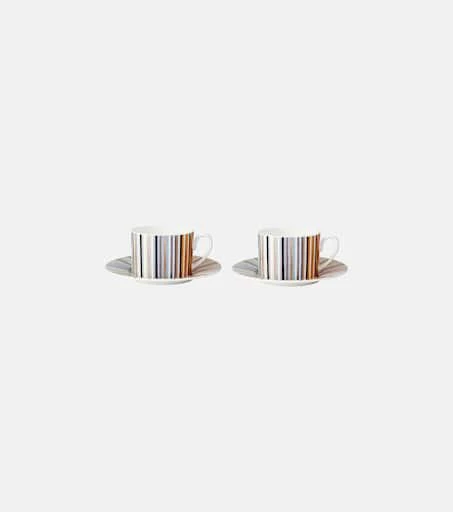商品Missoni|Stripes Jenkins茶杯与茶碟两件套,价格¥2253,第1张图片