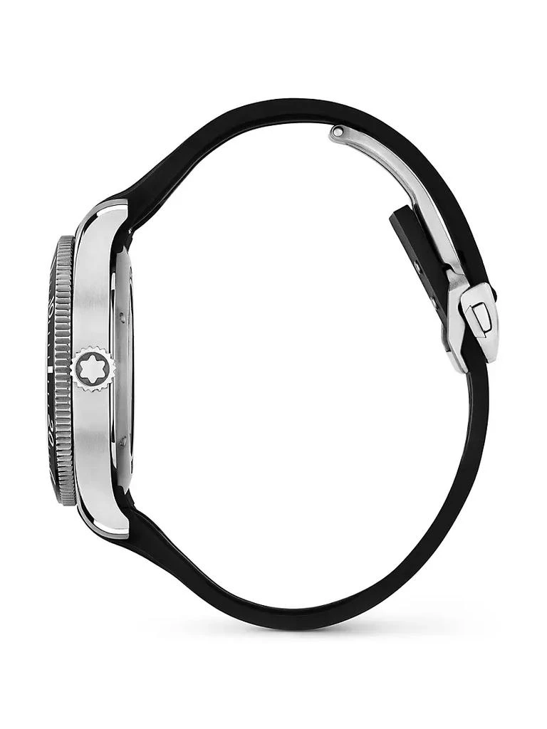 商品MontBlanc|1858 Iced Sea Stainless Steel &amp; Rubber Watch,价格¥23637,第3张图片详细描述