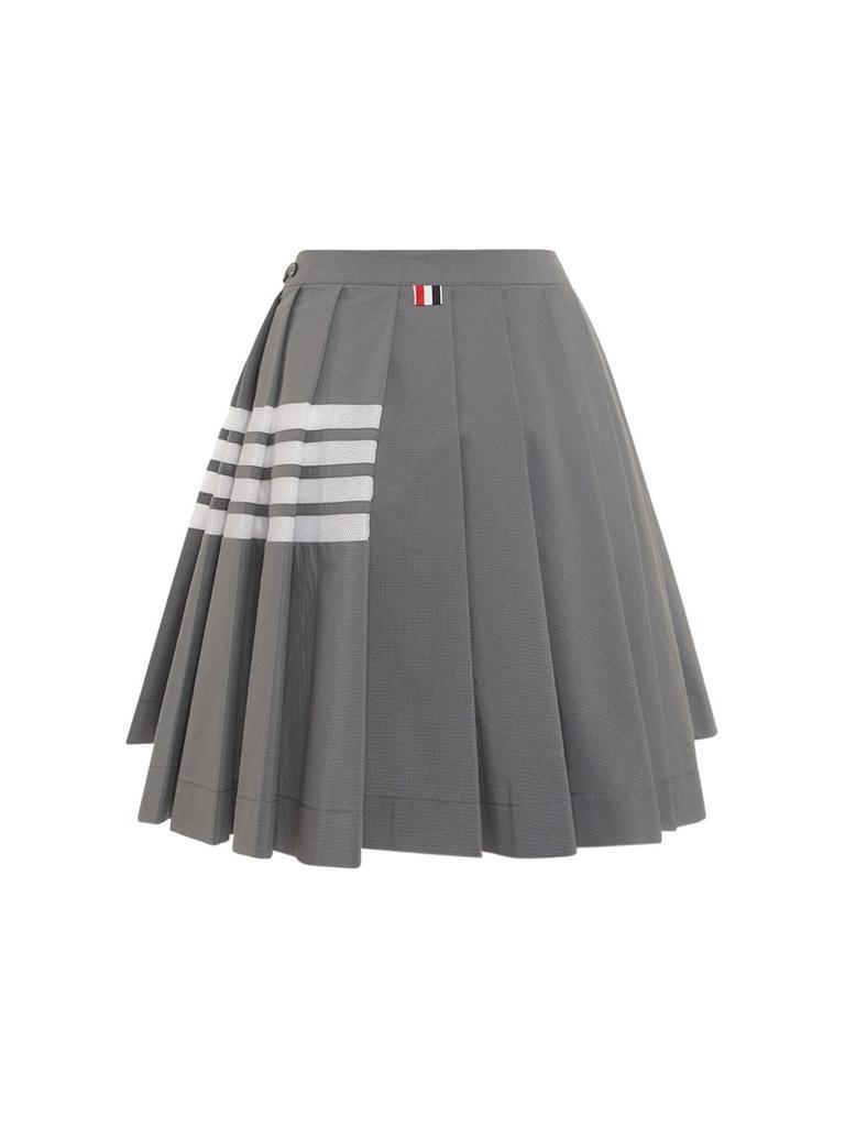商品Thom Browne|Pleated Jersey Four Bar Mini Skirt,价格¥8711,第6张图片详细描述