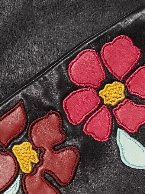 Riley Embroidered Vegan Leather Miniskirt 商品