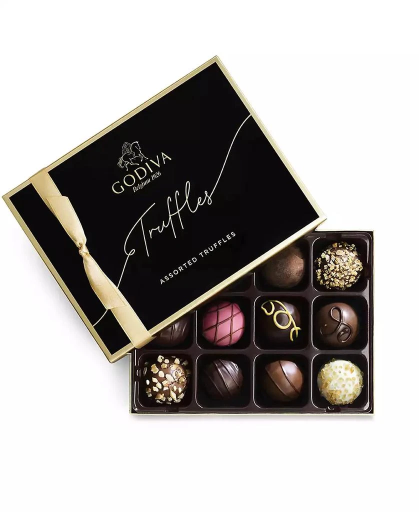 商品Godiva|Signature Truffles Assorted Chocolate Gift Box 12 Piece,价格¥232,第3张图片详细描述