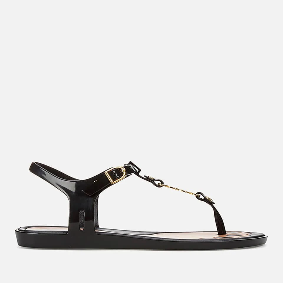 商品Vivienne Westwood|VIVIENNE WESTWOOD FOR MELISSA WOMEN'S SOLAR 21 TOE POST SANDALS - BLACK ORB,价格¥439,第1张图片