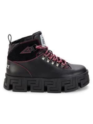 商品Versace|Contrast Suede & Leather Hiking Boots,价格¥2924,第1张图片