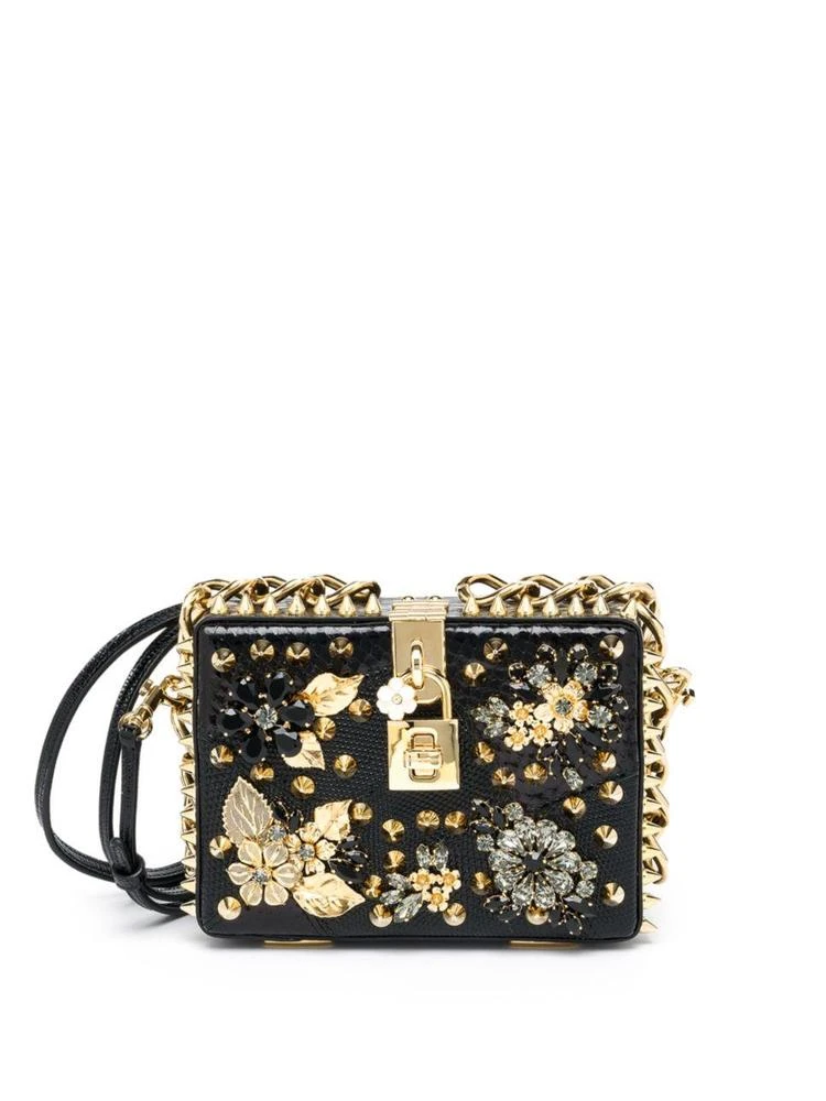 商品Dolce & Gabbana|Dolce & Gabbana - Embellished Crocodile & Ayers Box Clutch,价格¥44632,第1张图片