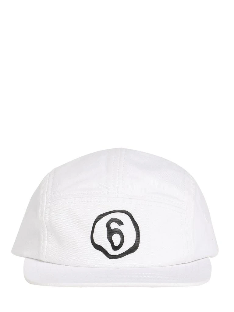 商品MM6|Printed Logo Cotton Gabardine Hat,价格¥114,第1张图片