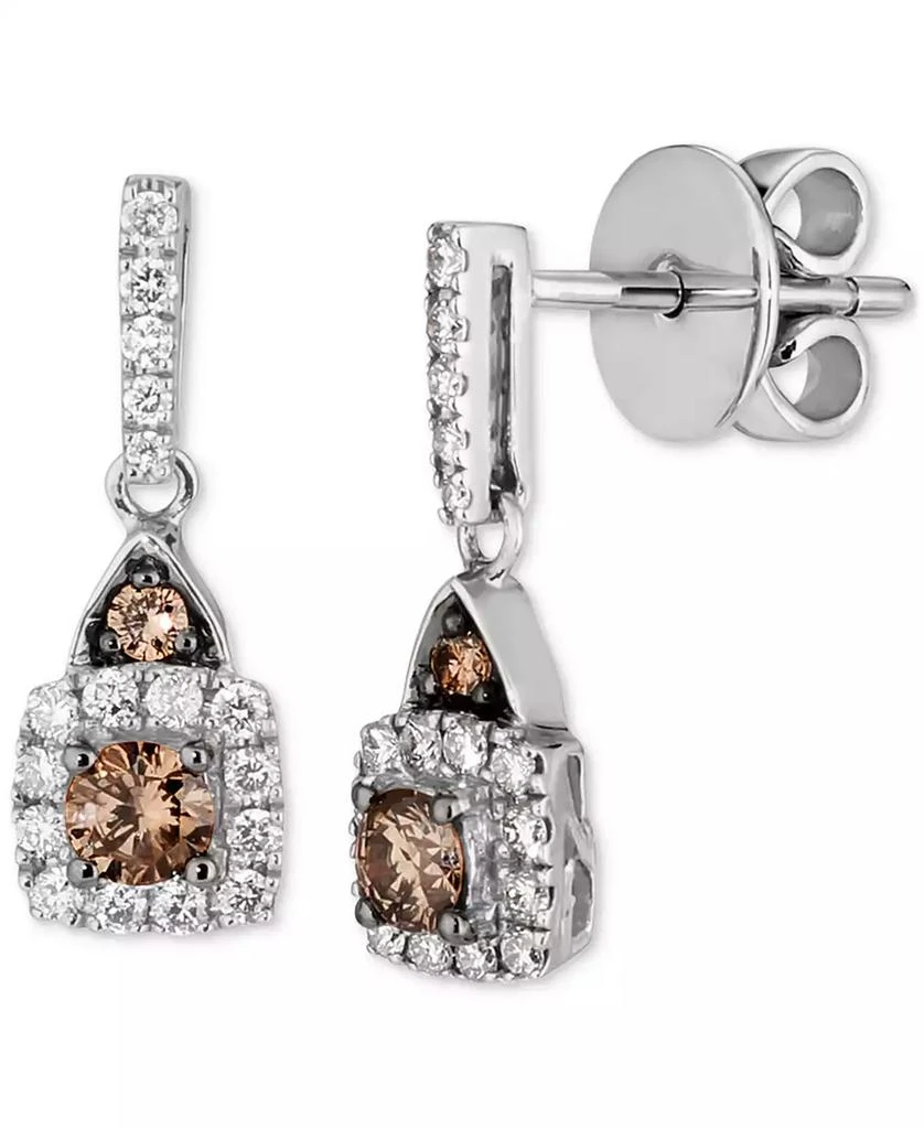 商品Le Vian|Diamond Cluster Drop Earrings (1/2 ct. t.w.) in 14k White Gold,价格¥8144,第1张图片