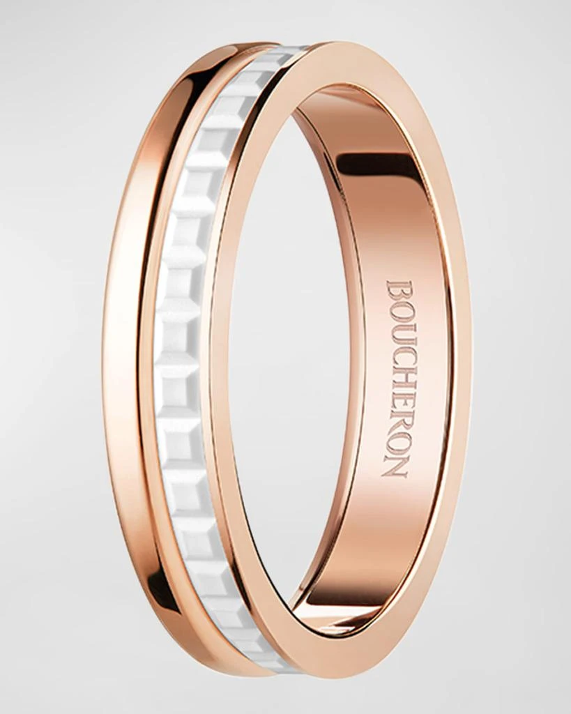 商品Boucheron|Quatre 18K Rose Gold & Ceramic Band Ring,价格¥17370,第3张图片详细描述
