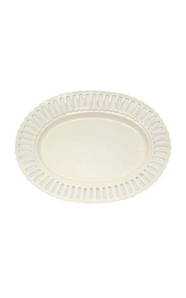 商品MoDA|Moda Domus - Balconata Creamware Serving Tray - White - Moda Operandi,价格¥1100,第1张图片