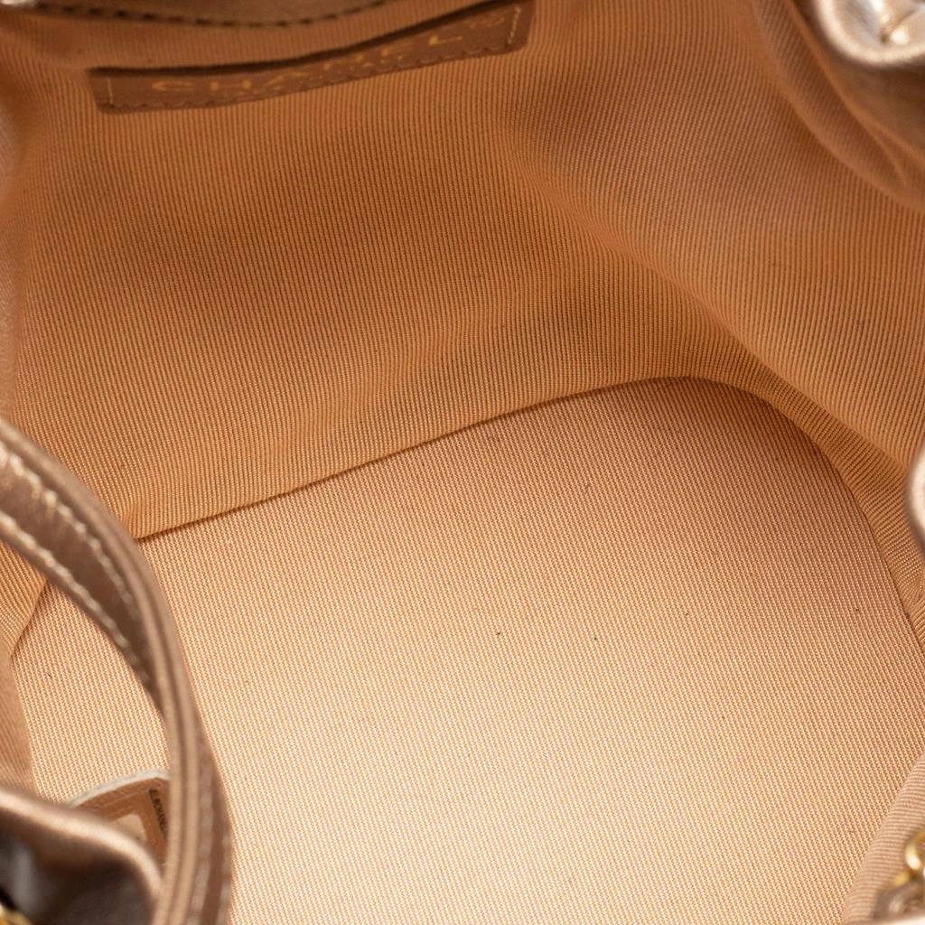 Chanel Gold Leather Small Coco Pleats Drawstring Bucket Bag 商品