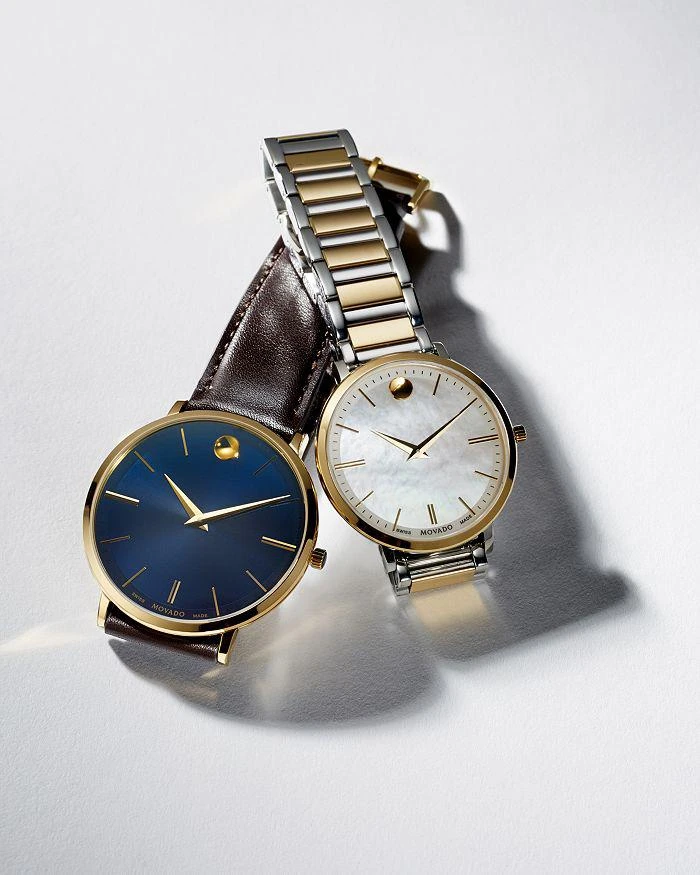 商品Movado|Ultra Slim Two-Tone Watch, 35mm,价格¥5156,第3张图片详细描述