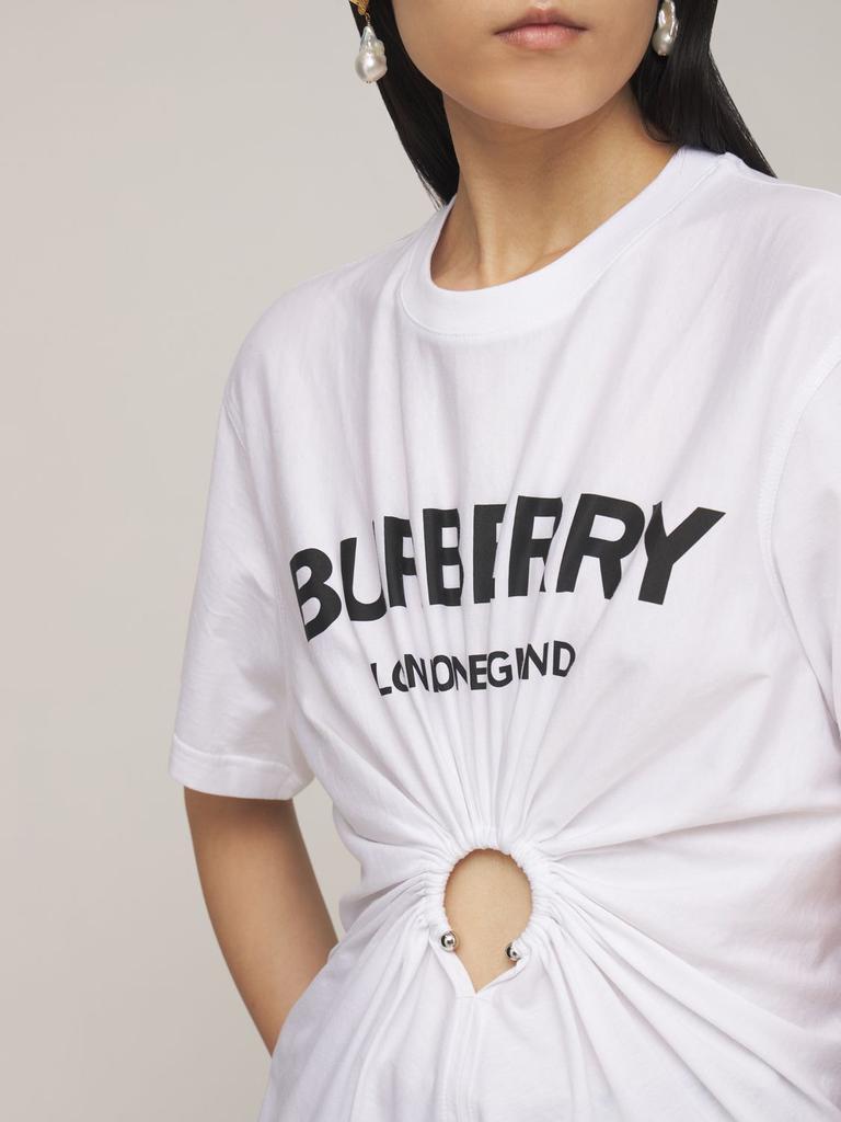 商品Burberry|Virginia Printed Cotton Jersey T-shirt,价格¥4045,第4张图片详细描述