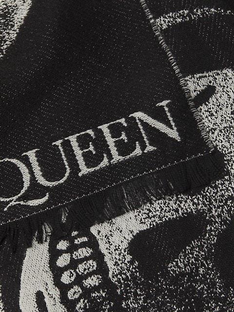 商品Alexander McQueen|Wool-Blend Eclipsed Skull Scarf,价格¥1282,第6张图片详细描述