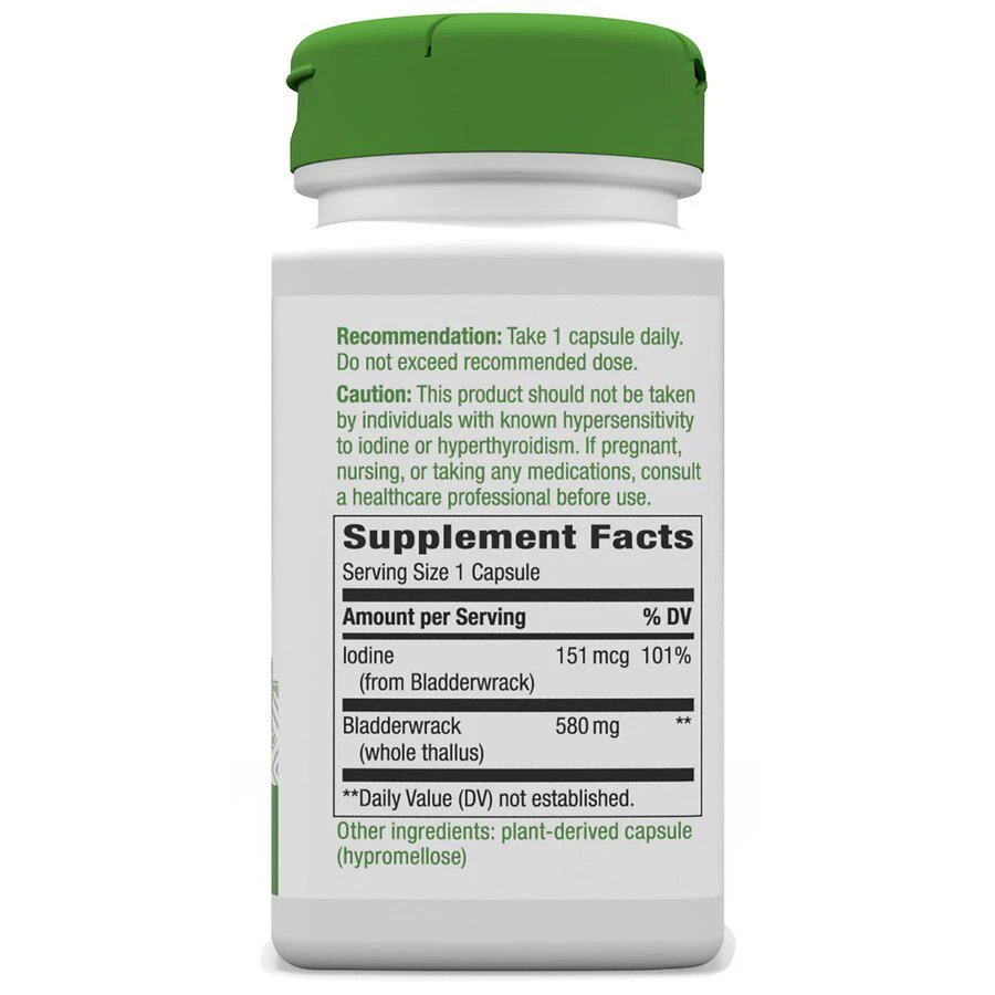 商品Nature's Way|Bladderwrack 580 mg Vegan Capsules,价格¥100,第2张图片详细描述