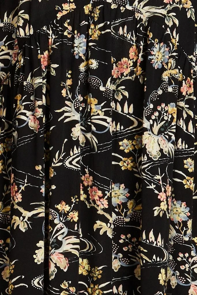 商品ba&sh|Fina pleated floral-print crepe mini dress,价格¥336,第4张图片详细描述