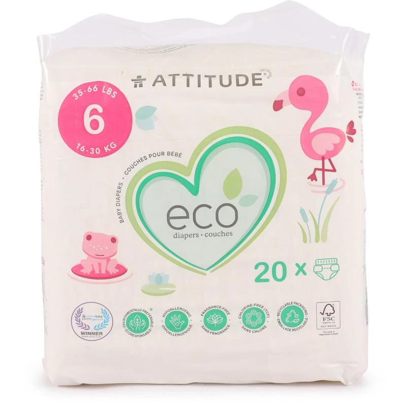 商品Attitude|Baby diapers for 16 30 kg pack of 20,价格¥281,第1张图片