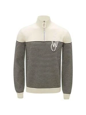 商品JW Anderson|JWA Quarter Zip Striped Sweater,价格¥2194,第1张图片