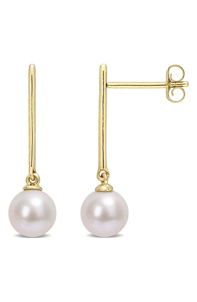 商品DELMAR|6-6.5mm Cultured Freshwater Pearl Drop Bar Earrings,价格¥1032,第1张图片