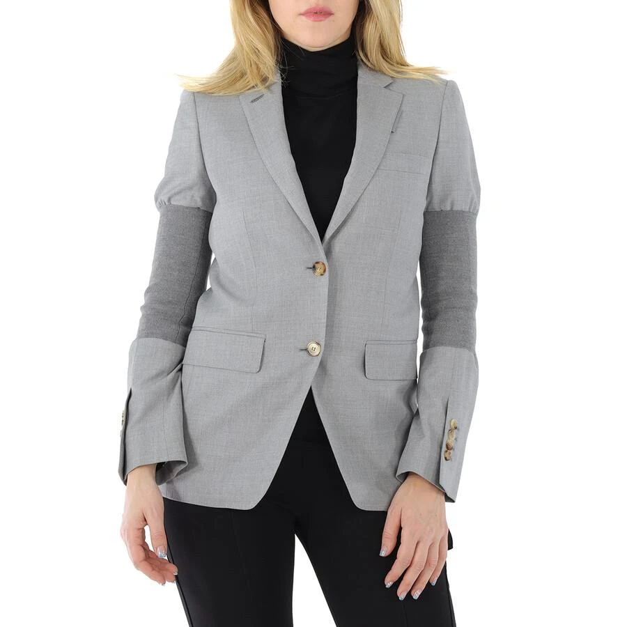 商品Burberry|Ladies Ribbed-panel Single-breasted Wool Blazer Jacket,价格¥2204,第1张图片