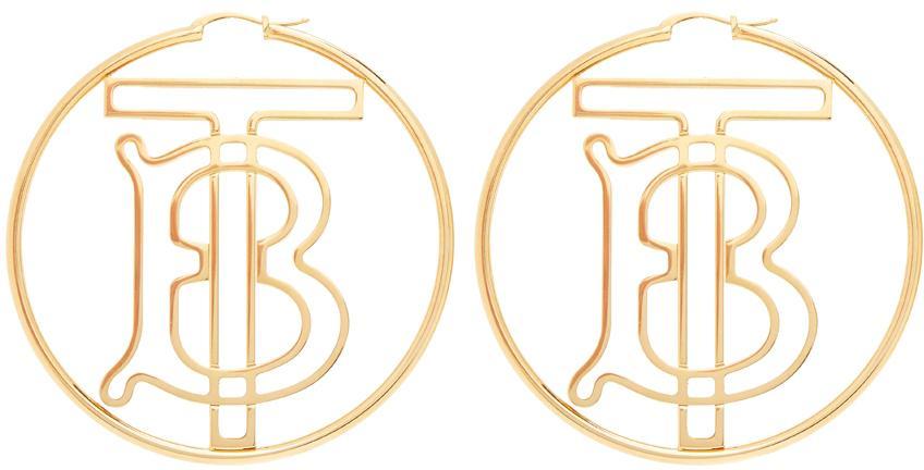 商品Burberry|金色 Monogram Motif 耳环,价格¥4600,第1张图片