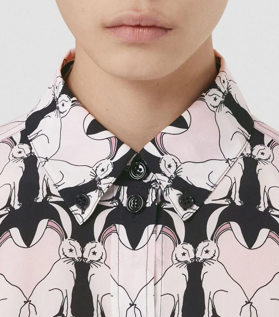 商品Burberry|Silk Rabbit Print Shirt,价格¥10455,第5张图片详细描述